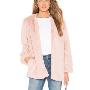 Tularosa Faux Fur Jacket in Blush (XS)